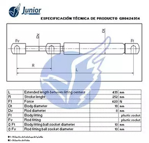 Фото GH0424954 Газовая пружина JUNIOR {forloop.counter}}