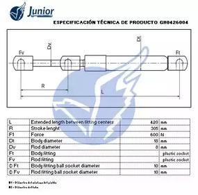 Фото GH0426004 Газовая пружина JUNIOR {forloop.counter}}