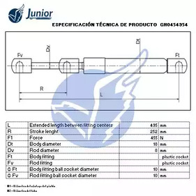 Фото GH0454954 Газовая пружина JUNIOR {forloop.counter}}