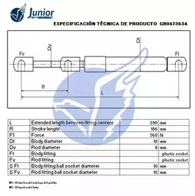 Фото GH0473634 Газовая пружина JUNIOR {forloop.counter}}