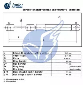 Фото GH0495054 Газовая пружина JUNIOR {forloop.counter}}