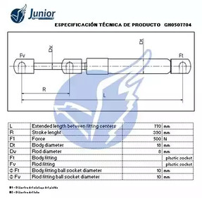 Фото GH0507704 Газовая пружина JUNIOR {forloop.counter}}