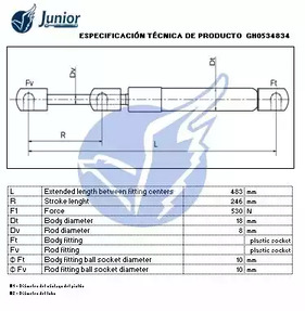 Фото GH0534834 Газовая пружина JUNIOR {forloop.counter}}