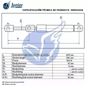 Фото GH0554994 Газовая пружина JUNIOR {forloop.counter}}