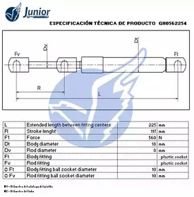 Фото GH0562254 Газовая пружина JUNIOR {forloop.counter}}