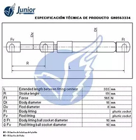 Фото GH0563334 Газовая пружина JUNIOR {forloop.counter}}