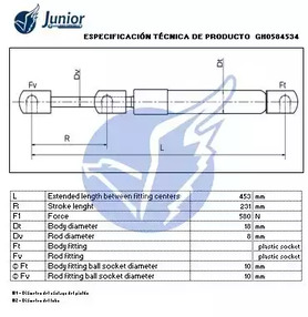 Фото GH0584534 Газовая пружина JUNIOR {forloop.counter}}