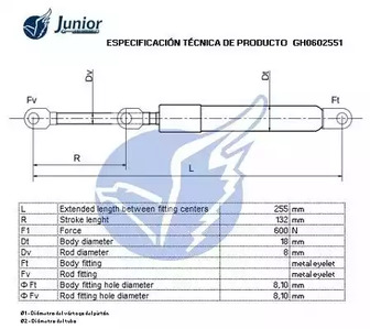 Фото GH0602551 Газовая пружина JUNIOR {forloop.counter}}