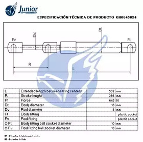 Фото GH0645824 Газовая пружина JUNIOR {forloop.counter}}