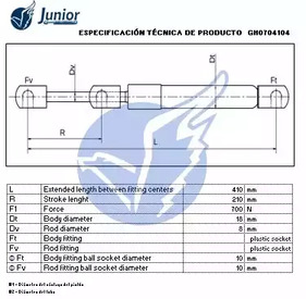 Фото GH0704104 Газовая пружина JUNIOR {forloop.counter}}