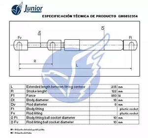 Фото GH0852354 Газовая пружина JUNIOR {forloop.counter}}