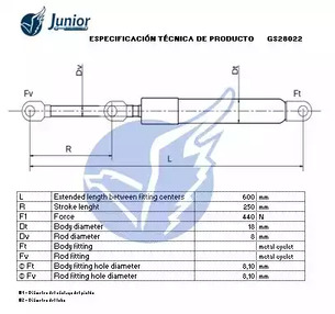 Фото GS28022 Газовая пружина JUNIOR {forloop.counter}}