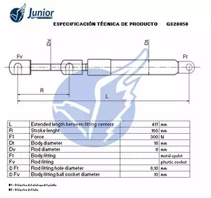 Фото GS28058 Газовая пружина JUNIOR {forloop.counter}}