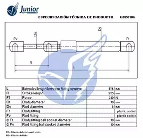 Фото GS28106 Газовая пружина JUNIOR {forloop.counter}}