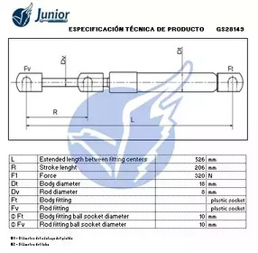 Фото GS28149 Газовая пружина JUNIOR {forloop.counter}}