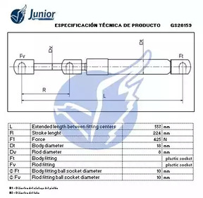 Фото GS28159 Газовая пружина JUNIOR {forloop.counter}}