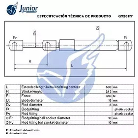 Фото GS28177 Газовая пружина JUNIOR {forloop.counter}}