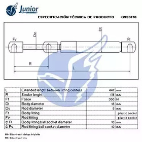 Фото GS28178 Газовая пружина JUNIOR {forloop.counter}}