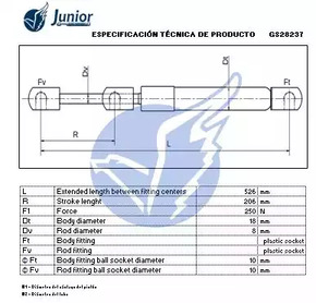 Фото GS28237 Газовая пружина JUNIOR {forloop.counter}}