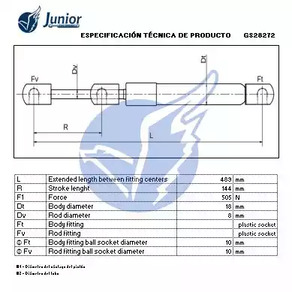 Фото GS28272 Газовая пружина JUNIOR {forloop.counter}}