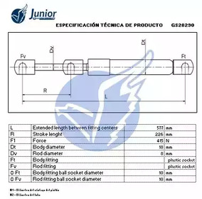 Фото GS28290 Газовая пружина JUNIOR {forloop.counter}}