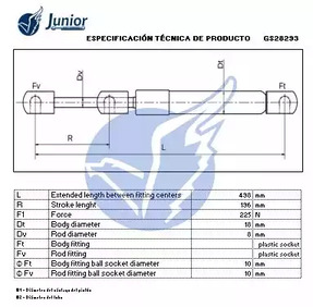 Фото GS28293 Газовая пружина JUNIOR {forloop.counter}}