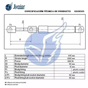 Фото GS28323 Газовая пружина JUNIOR {forloop.counter}}