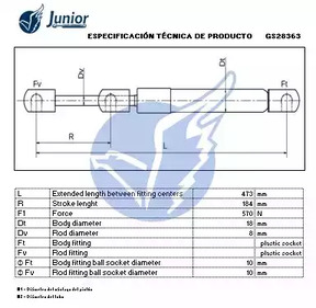 Фото GS28363 Газовая пружина JUNIOR {forloop.counter}}