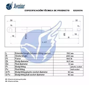 Фото GS28374 Газовая пружина JUNIOR {forloop.counter}}