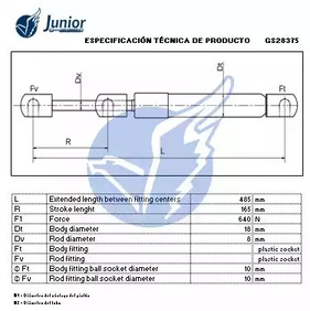 Фото GS28375 Газовая пружина JUNIOR {forloop.counter}}