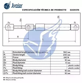 Фото GS28376 Газовая пружина JUNIOR {forloop.counter}}