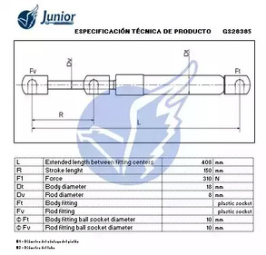 Фото GS28385 Газовая пружина JUNIOR {forloop.counter}}