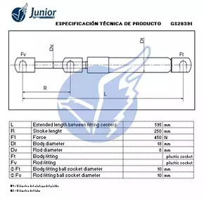 Фото GS28391 Газовая пружина JUNIOR {forloop.counter}}