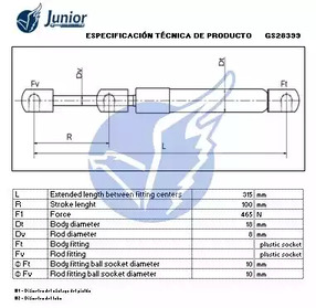 Фото GS28399 Газовая пружина JUNIOR {forloop.counter}}