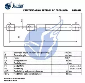 Фото GS28411 Газовая пружина JUNIOR {forloop.counter}}