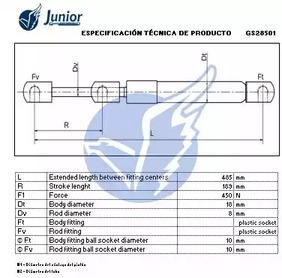 Фото GS28501 Газовая пружина JUNIOR {forloop.counter}}