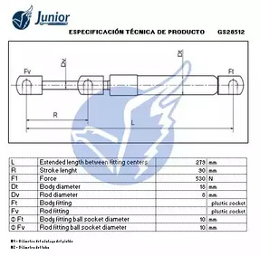 Фото GS28512 Газовая пружина JUNIOR {forloop.counter}}