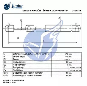 Фото GS28519 Газовая пружина JUNIOR {forloop.counter}}