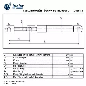 Фото GS28551 Газовая пружина JUNIOR {forloop.counter}}