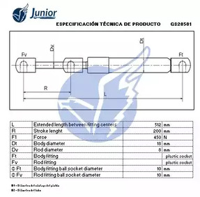 Фото GS28581 Газовая пружина JUNIOR {forloop.counter}}