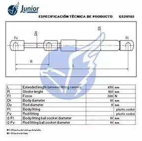 Фото GS28582 Газовая пружина JUNIOR {forloop.counter}}