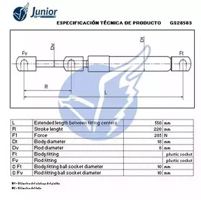 Фото GS28583 Газовая пружина JUNIOR {forloop.counter}}