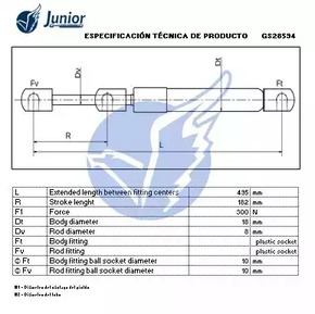 Фото GS28594 Газовая пружина JUNIOR {forloop.counter}}