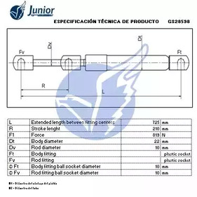 Фото GS28598 Газовая пружина JUNIOR {forloop.counter}}