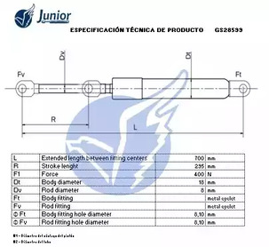 Фото GS28599 Газовая пружина JUNIOR {forloop.counter}}