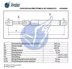 Фото GS28600 Газовая пружина JUNIOR {forloop.counter}}