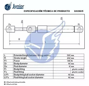 Фото GS28615 Газовая пружина JUNIOR {forloop.counter}}