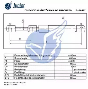 Фото GS28667 Газовая пружина JUNIOR {forloop.counter}}