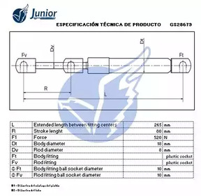 Фото GS28679 Газовая пружина JUNIOR {forloop.counter}}