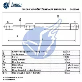 Фото GS28708 Газовая пружина JUNIOR {forloop.counter}}